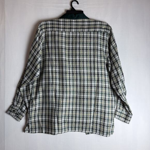NWT Montique‎ Travel Line Shirt Mens L 42 Green Plaid Long Sleeve Button Down - Picture 8 of 9